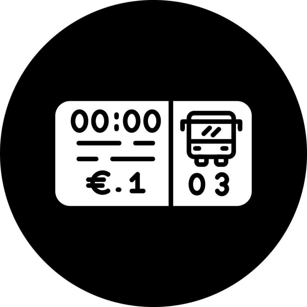 bus ticket vector icoon