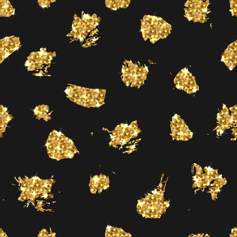 Gouden glitter naadloos patroon. Vector achtergrond met goud.