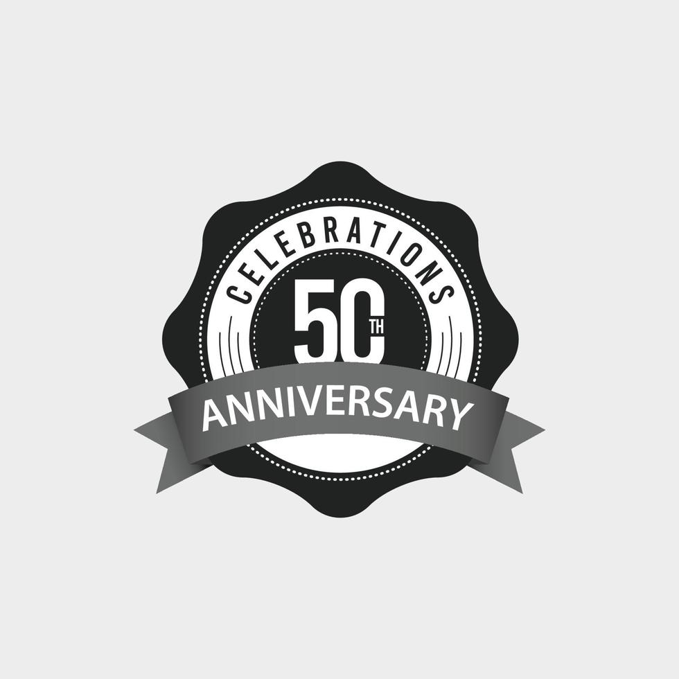 50ste verjaardag vieringen vector sjabloon ontwerp illustratie
