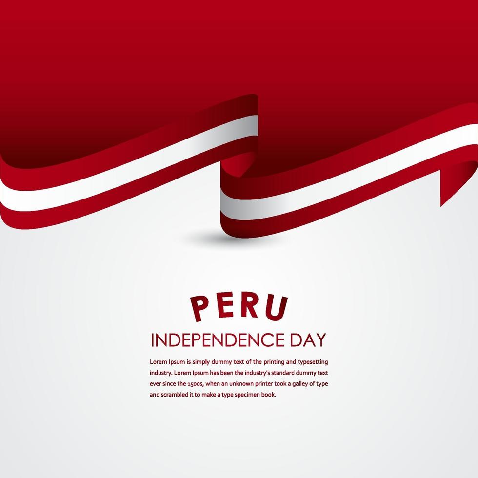 gelukkige peru onafhankelijkheidsdag vieringen vector sjabloonontwerp illustratie