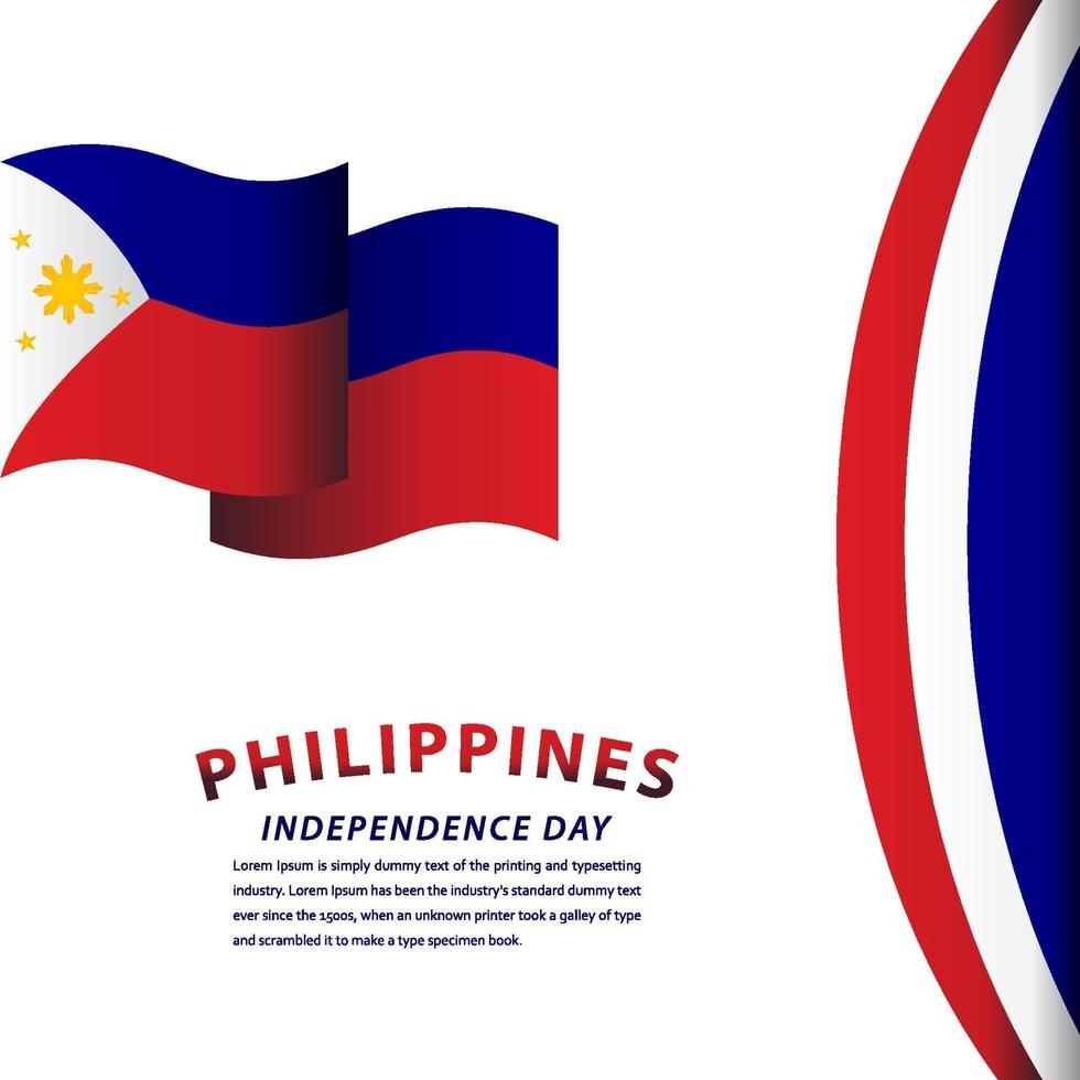 gelukkige Filippijnen onafhankelijkheidsdag viering vector sjabloon ontwerp illustratie