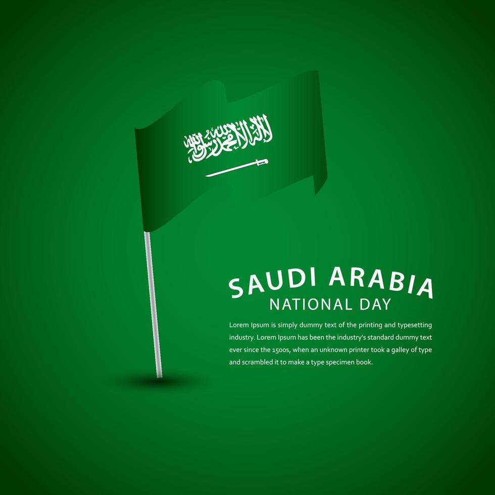 gelukkige saoedi-arabië nationale feestdag vector sjabloon ontwerp illustratie
