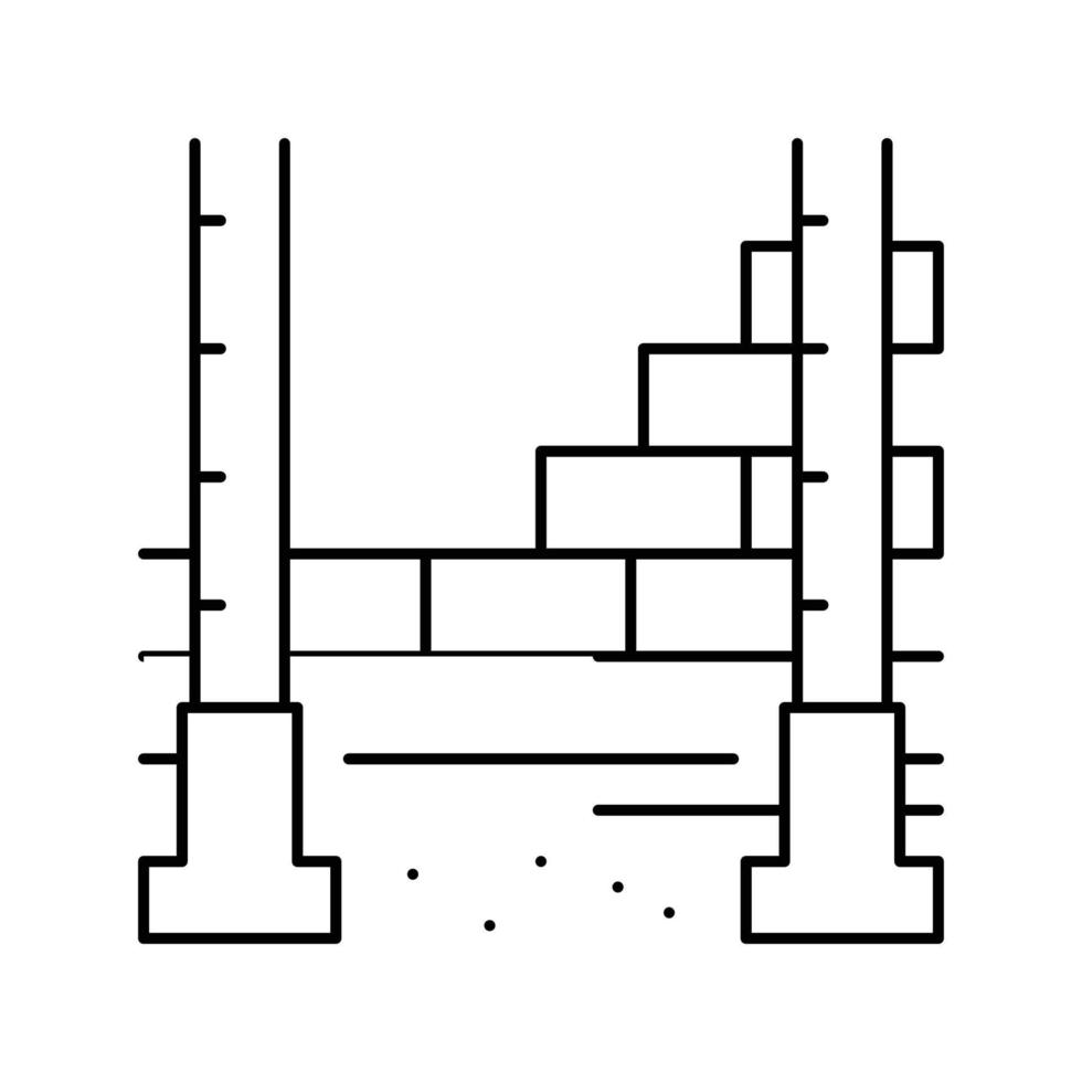 kolommen gebouw structuur lijn icoon vector illustratie