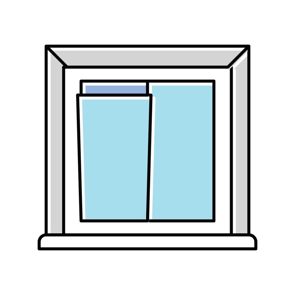 venster gebouw structuur kleur icoon vector illustratie