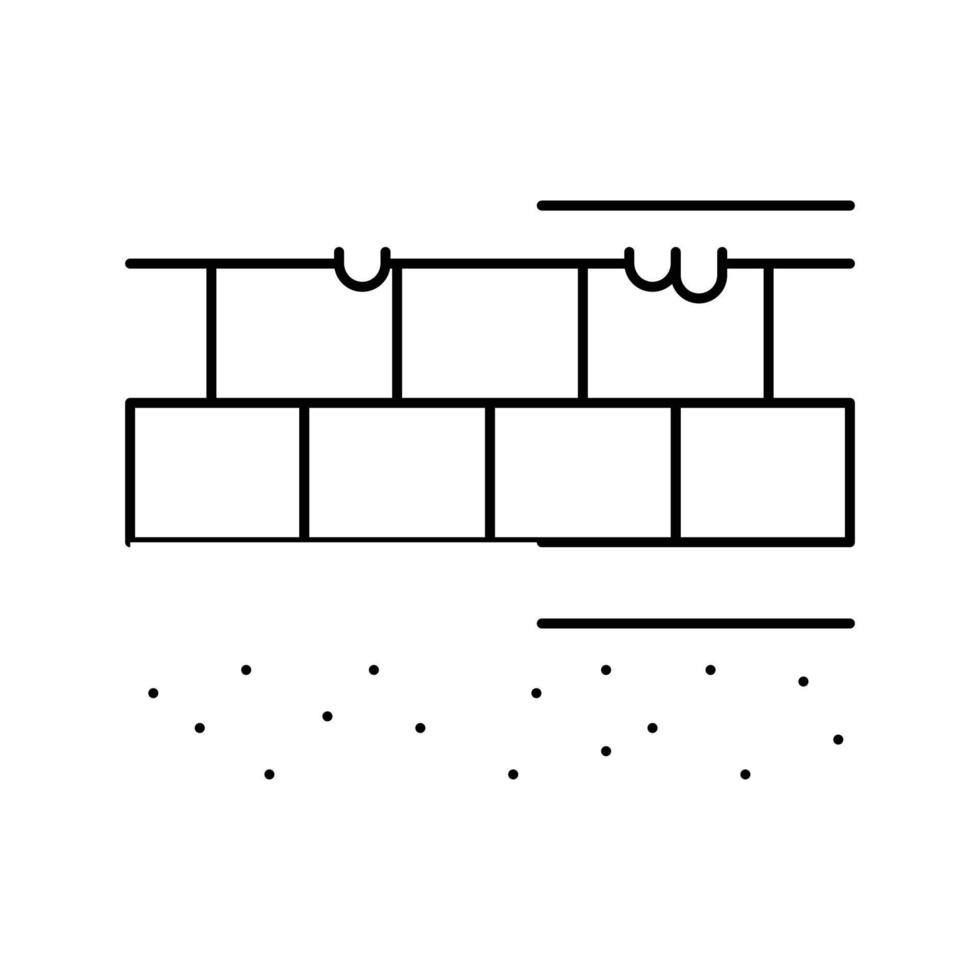 vochtig bewijs Cursus gebouw huis lijn icoon vector illustratie