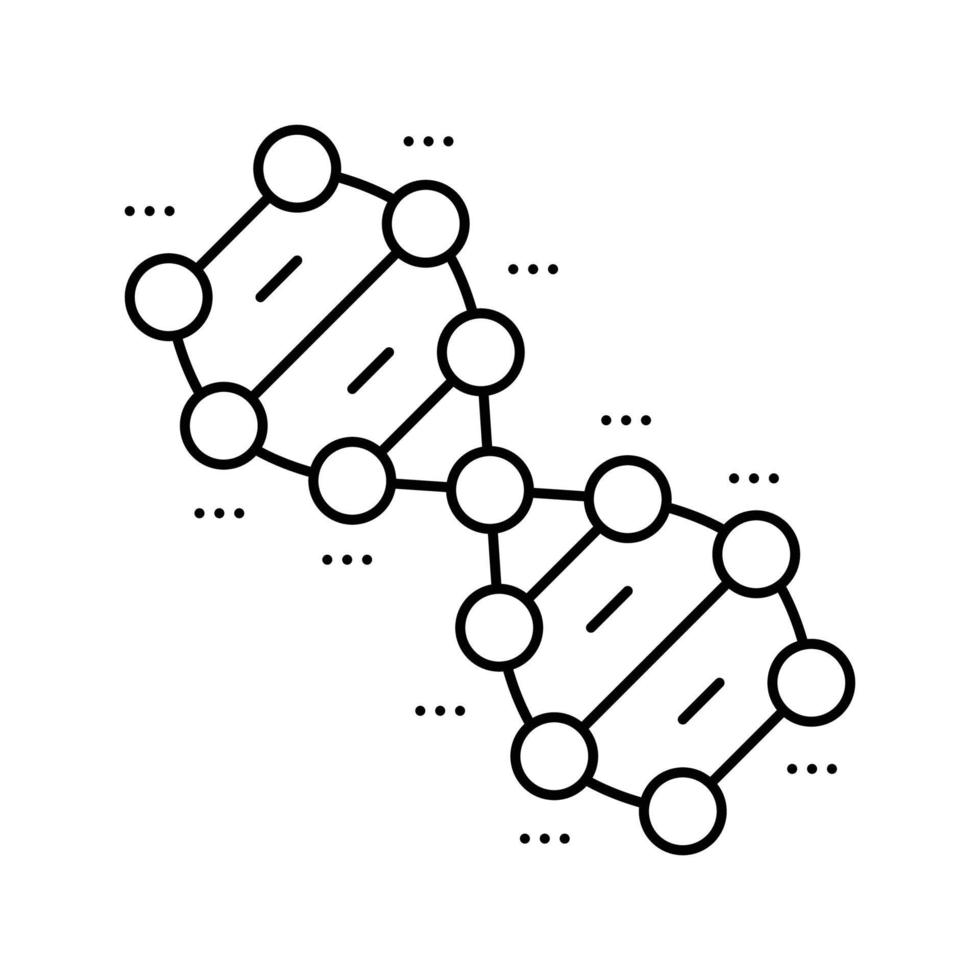 genetisch moleculair structuur lijn icoon vector illustratie