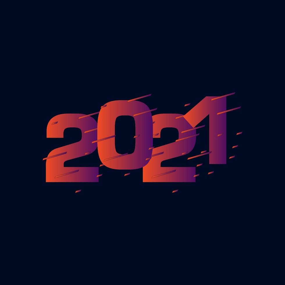gelukkig nieuwjaar 2021 viering vector sjabloonontwerp illustratie