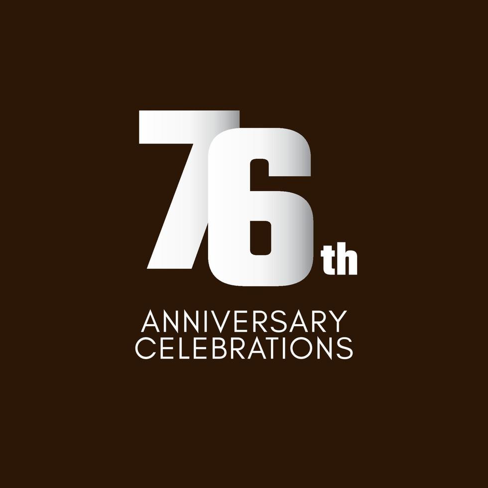 76 ste verjaardag viering vector sjabloon ontwerp illustratie