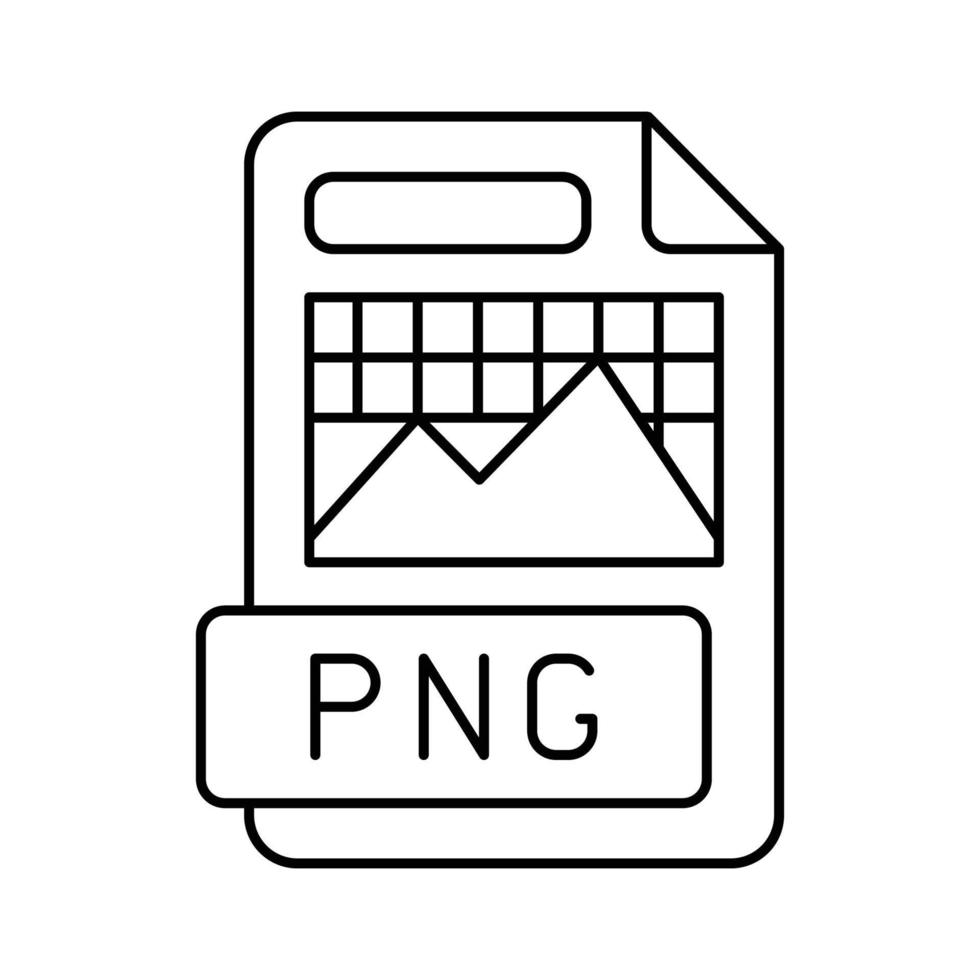 PNG het dossier formaat document lijn icoon vector illustratie