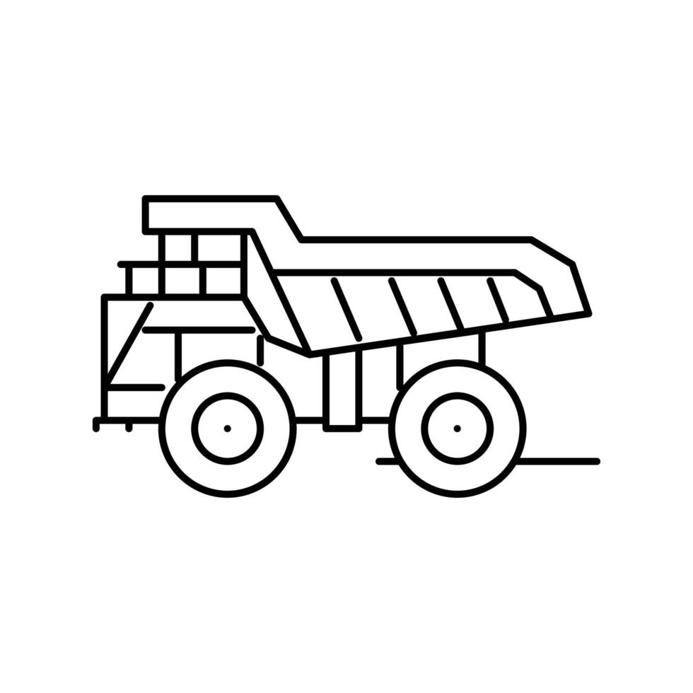 halen vrachtauto staal productie lijn icoon vector illustratie