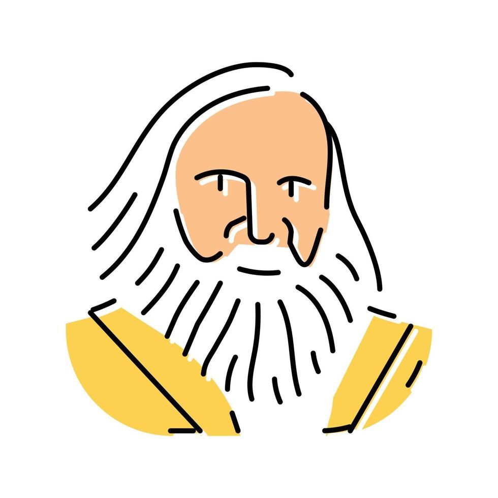 mendeleev chemie kleur icoon vector illustratie