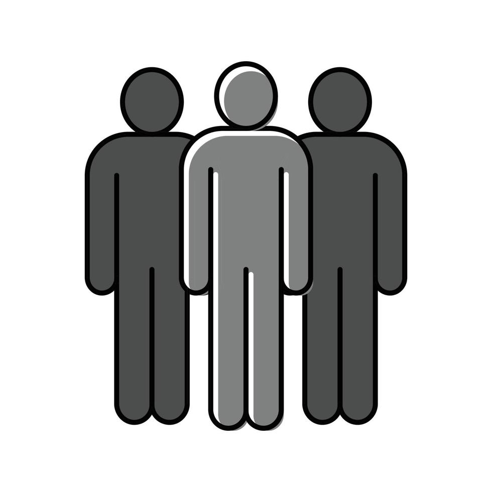 groep mensen silhouet kleur icoon vector illustratie