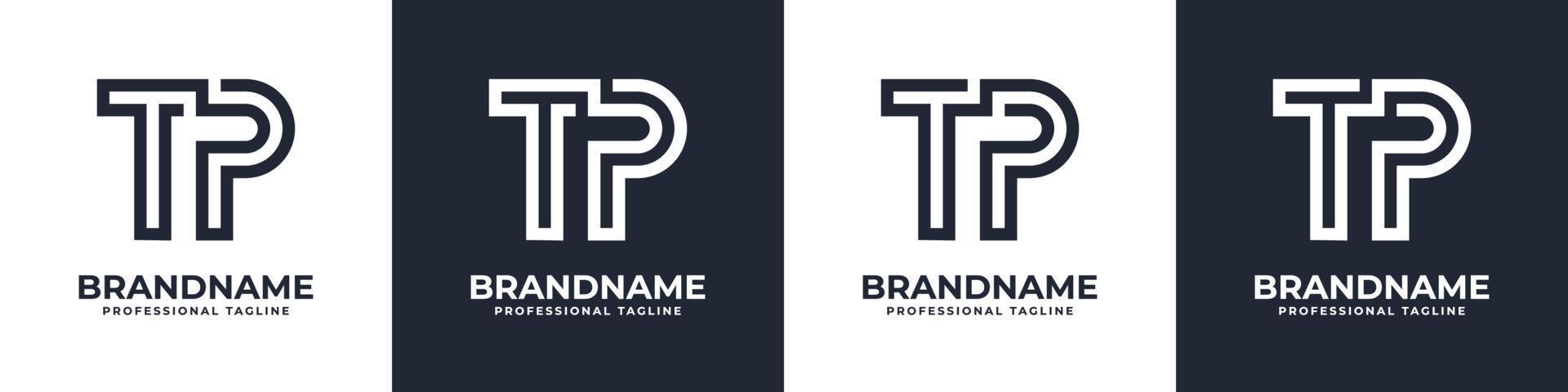 gemakkelijk tp monogram logo, geschikt voor ieder bedrijf met tp of pt voorletter. vector