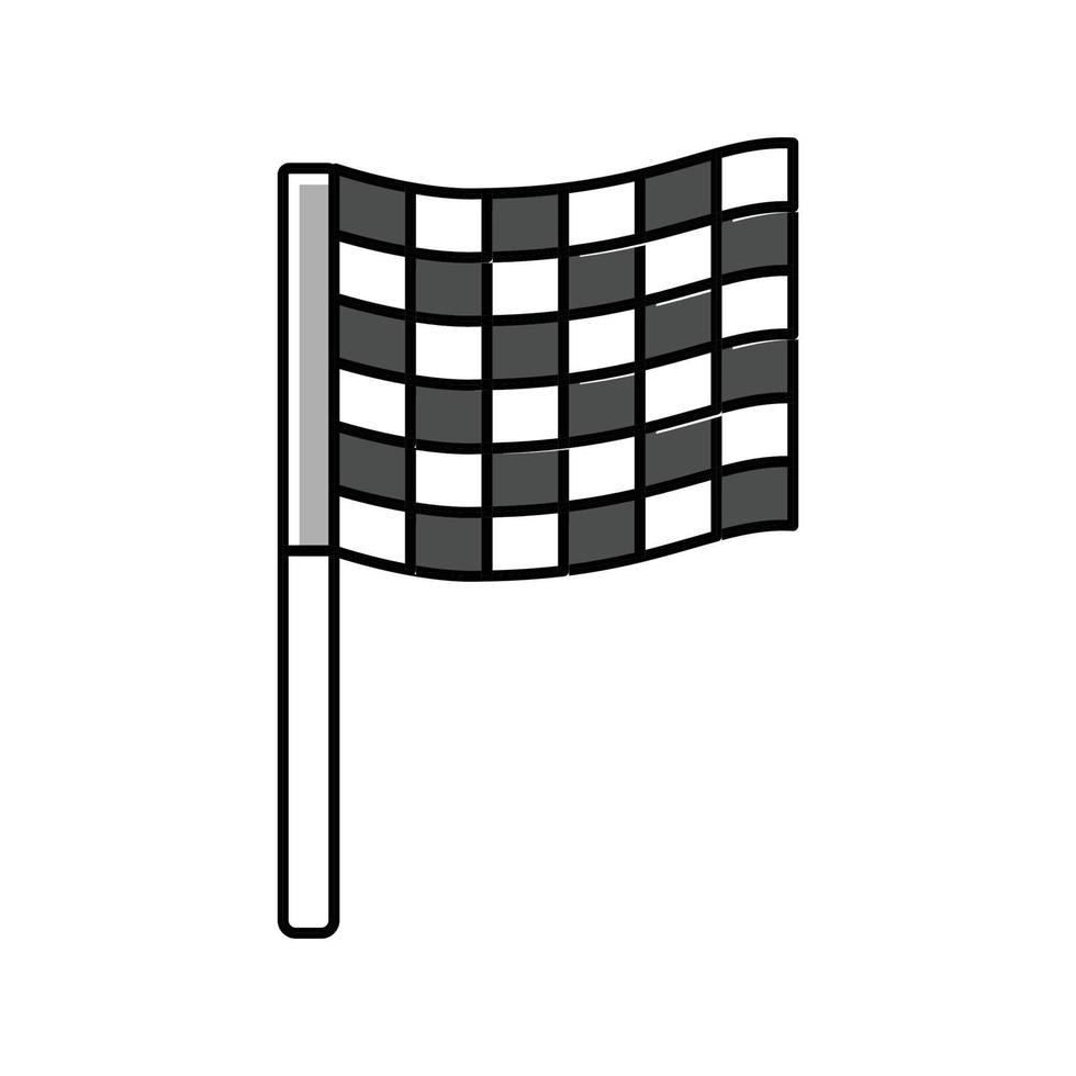 racing vlag kleur icoon vector illustratie