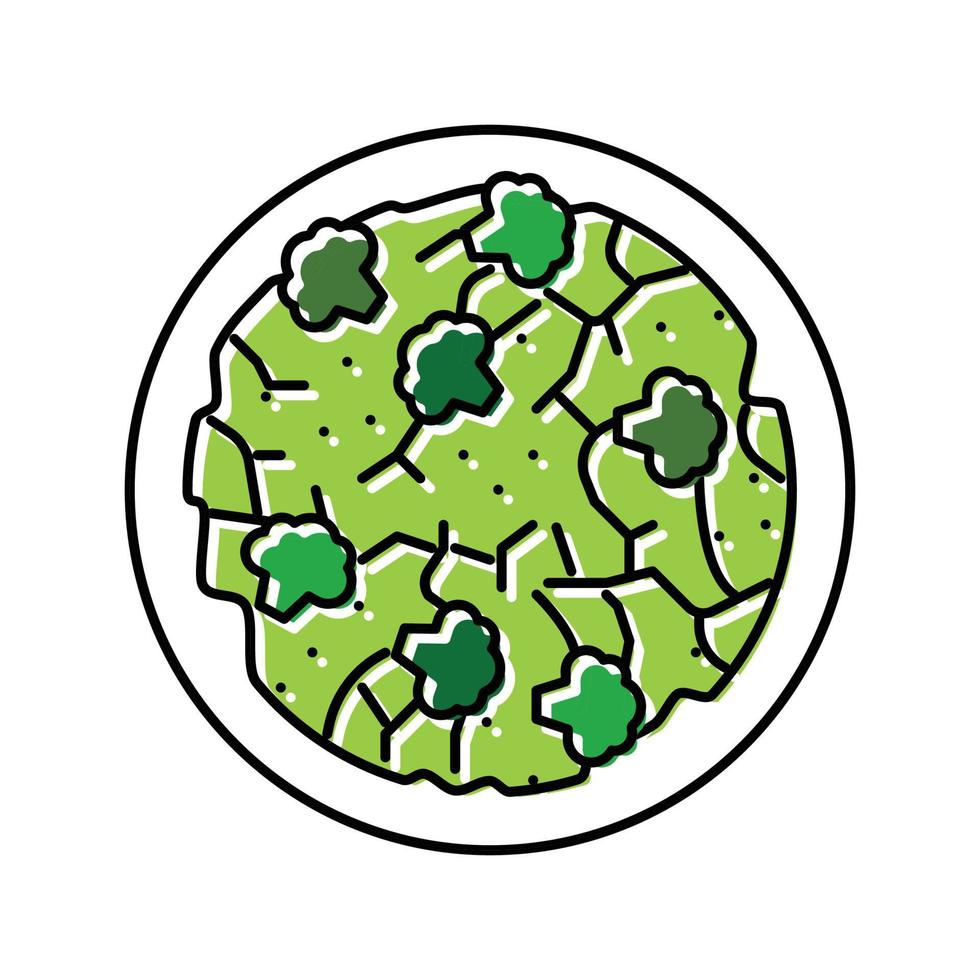 salade broccoli kleur icoon vector illustratie