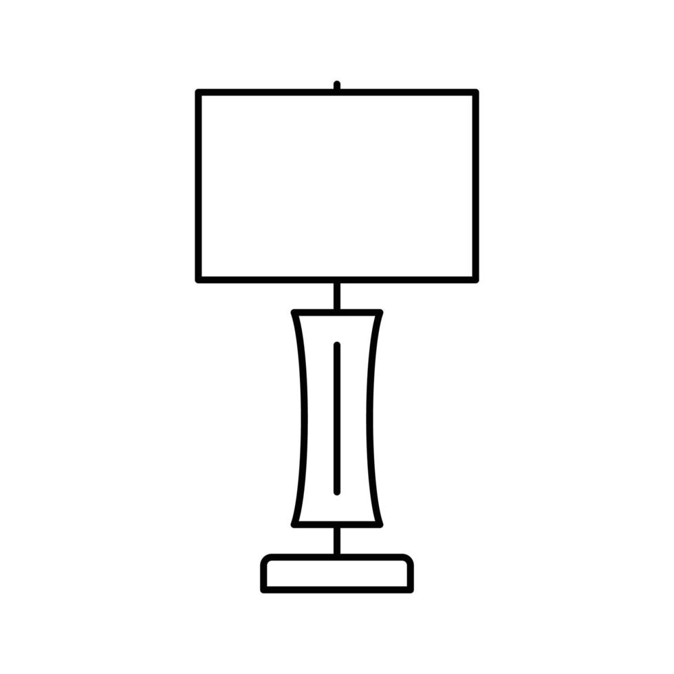 metaal tafel lamp lijn icoon vector illustratie