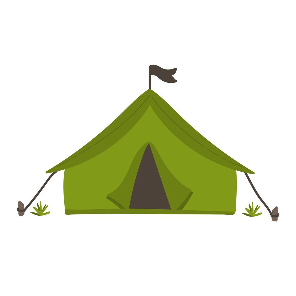 hand- getrokken tent. camping of wandelen concept vector