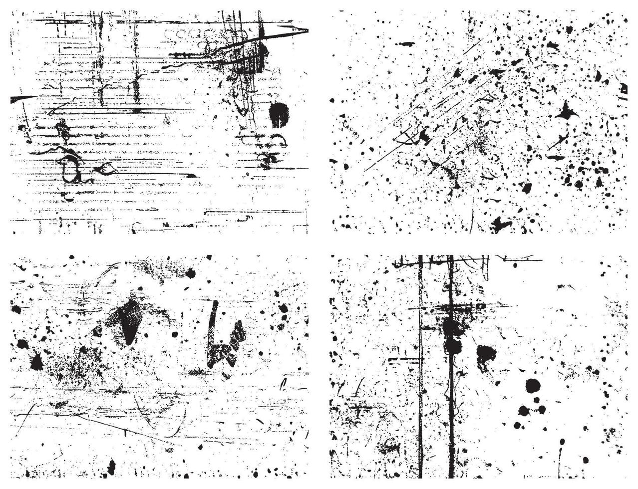 reeks van grunge verontrust texturen. zwart en wit vector achtergronden. eps 10