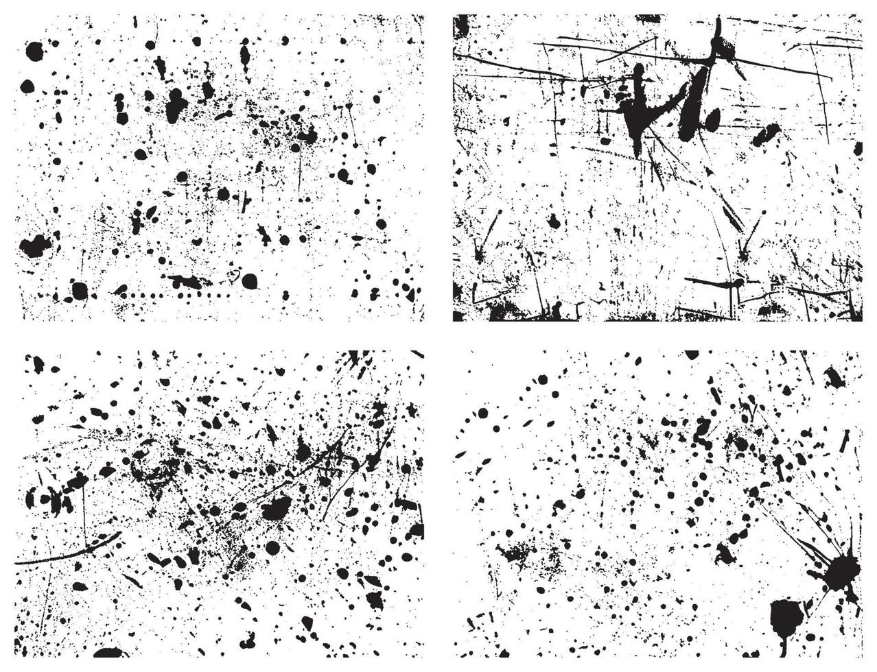 reeks van grunge verontrust texturen. zwart en wit vector achtergronden. eps 10