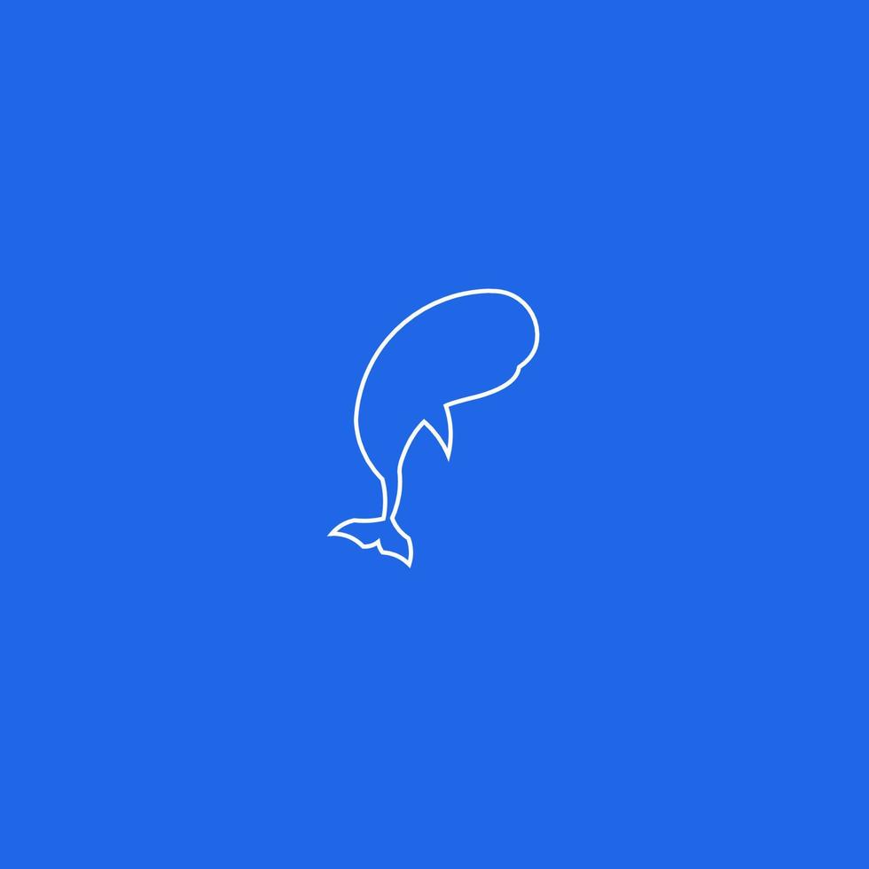 walvis lijn kunst. gemakkelijk minimalistische logo ontwerp inspiratie. vector illustratie.