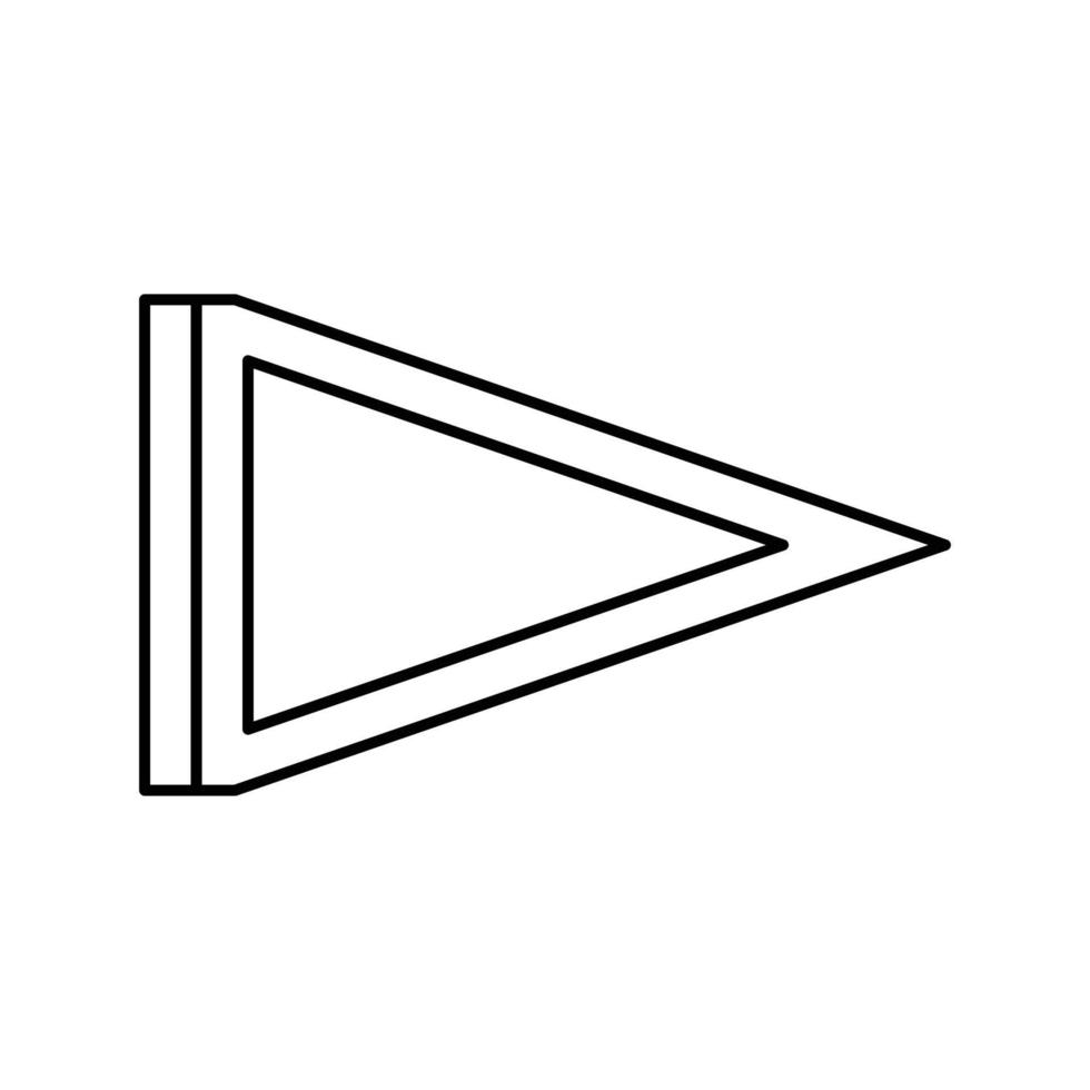 wimpel vlag kaart lijn icoon vector illustratie