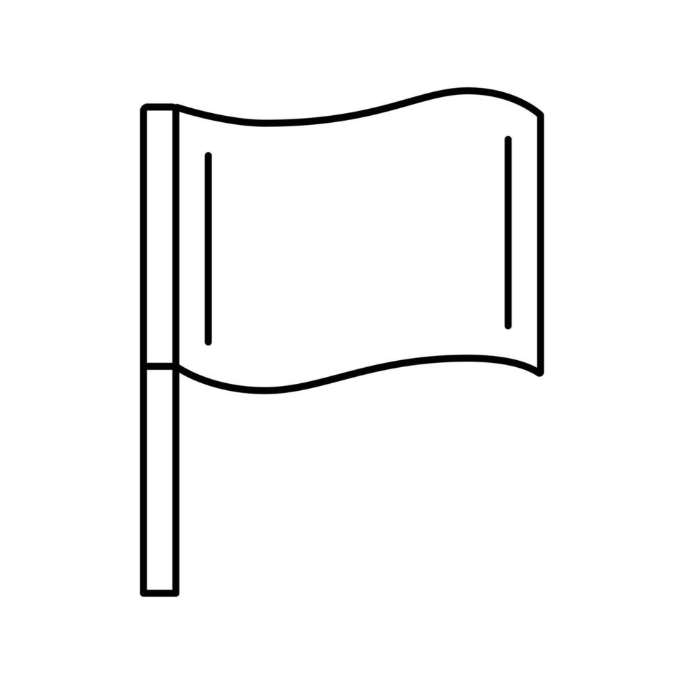 pool vlag begin lijn icoon vector illustratie