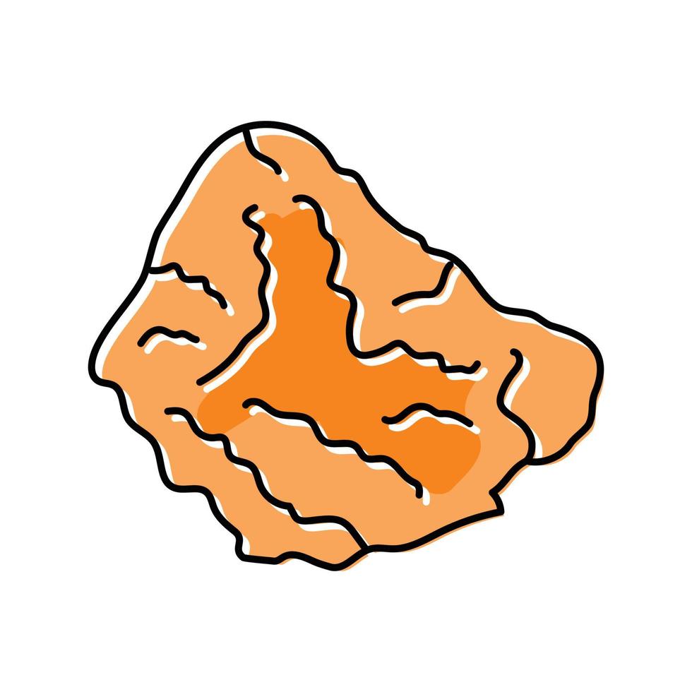 nugget gebakken kip kleur icoon vector illustratie