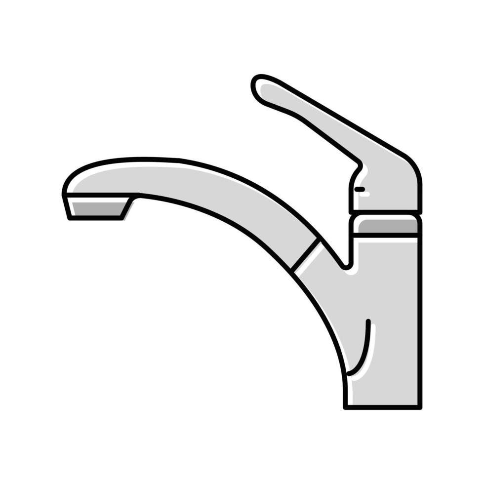 badkamer kraan water kleur icoon vector illustratie