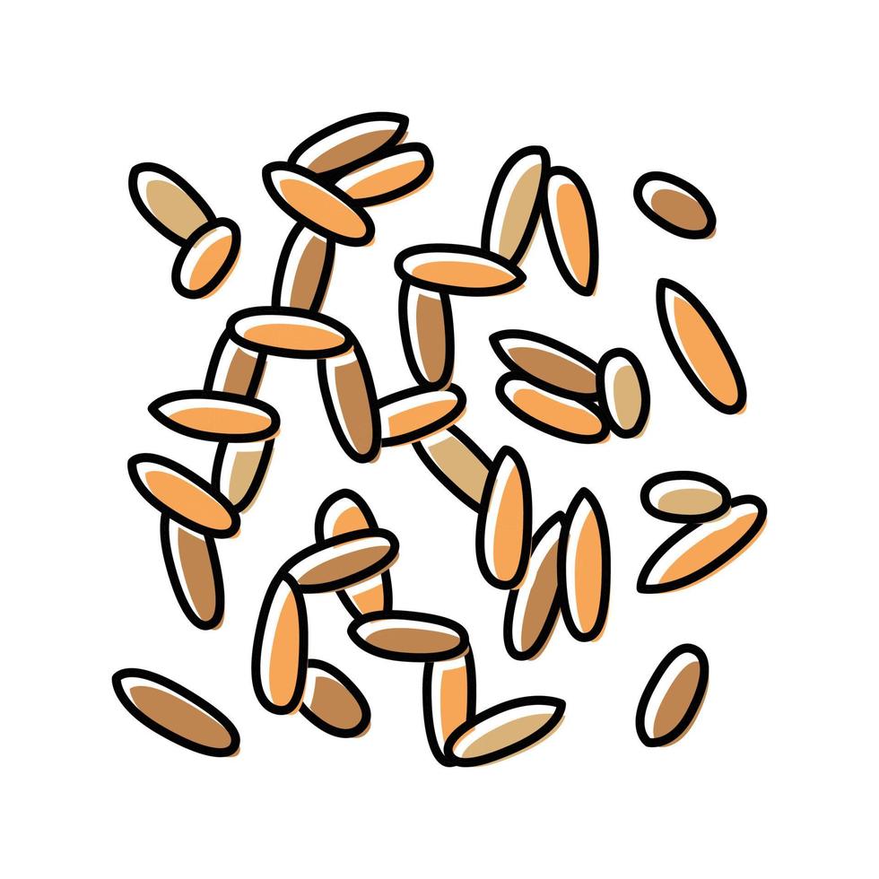 oryza graan voedsel kleur icoon vector illustratie