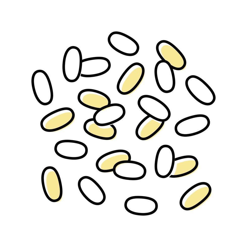 rijst- graan gezond kleur icoon vector illustratie