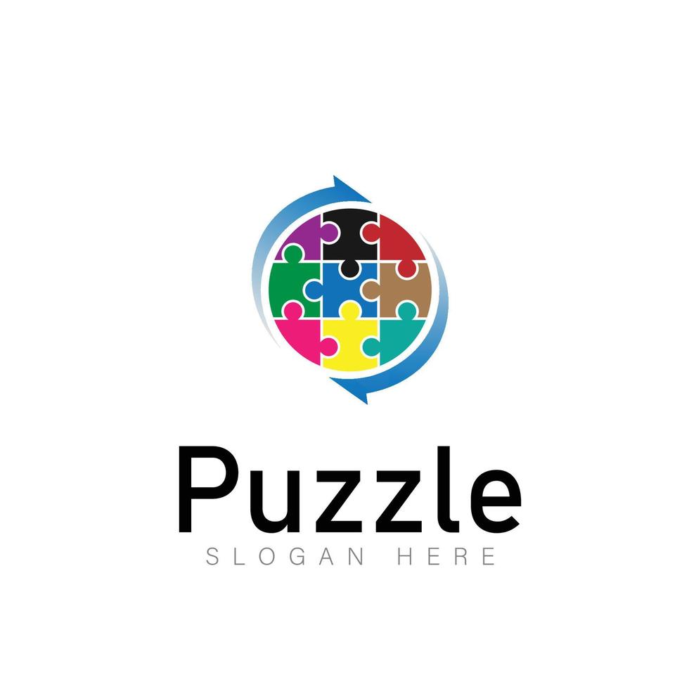 puzzel reeks logo vector sjabloon downloaden