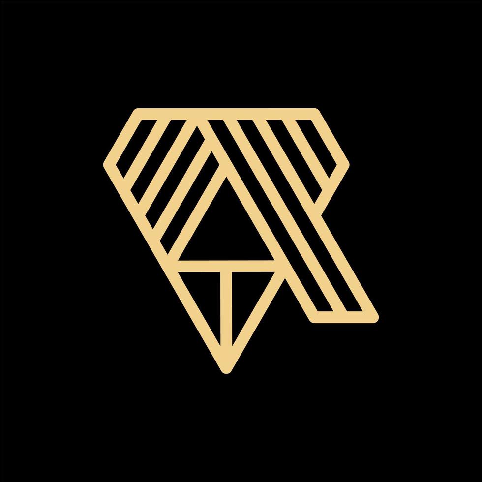 brief een diamant gemakkelijk lijn modern logo vector