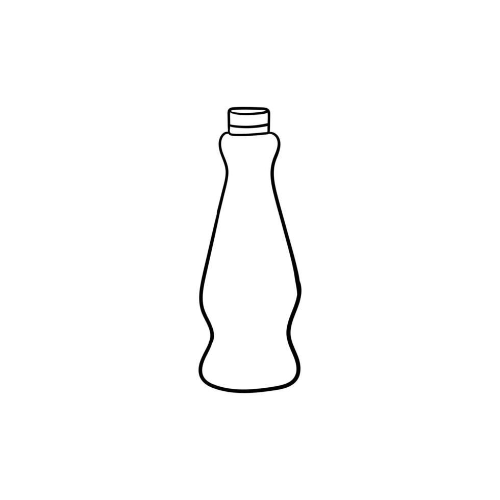 plastic fles leeg lijn modern ontwerp vector