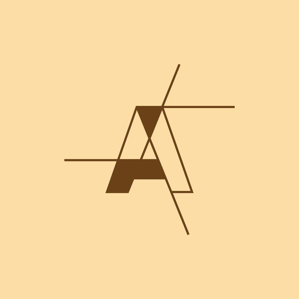 eerste brief meetkundig architect lijn gemakkelijk logo vector