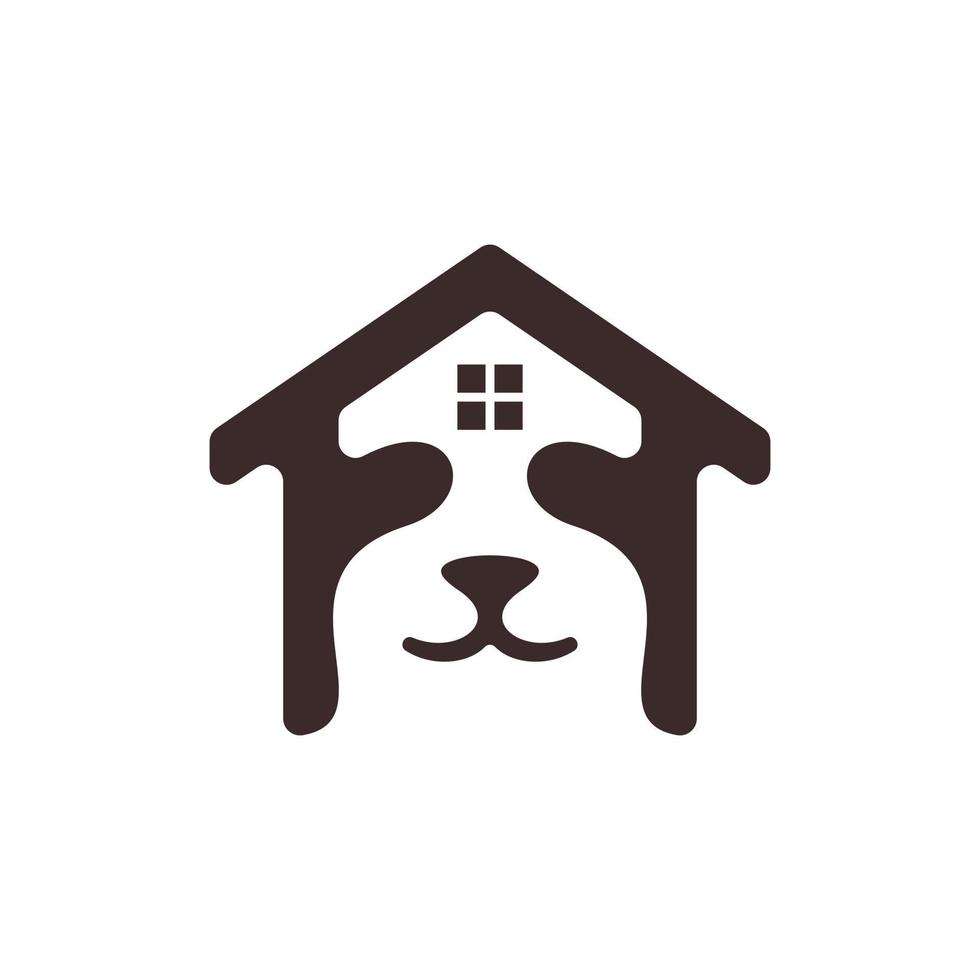 dier luiaard gezicht huis minimalistische creatief logo vector