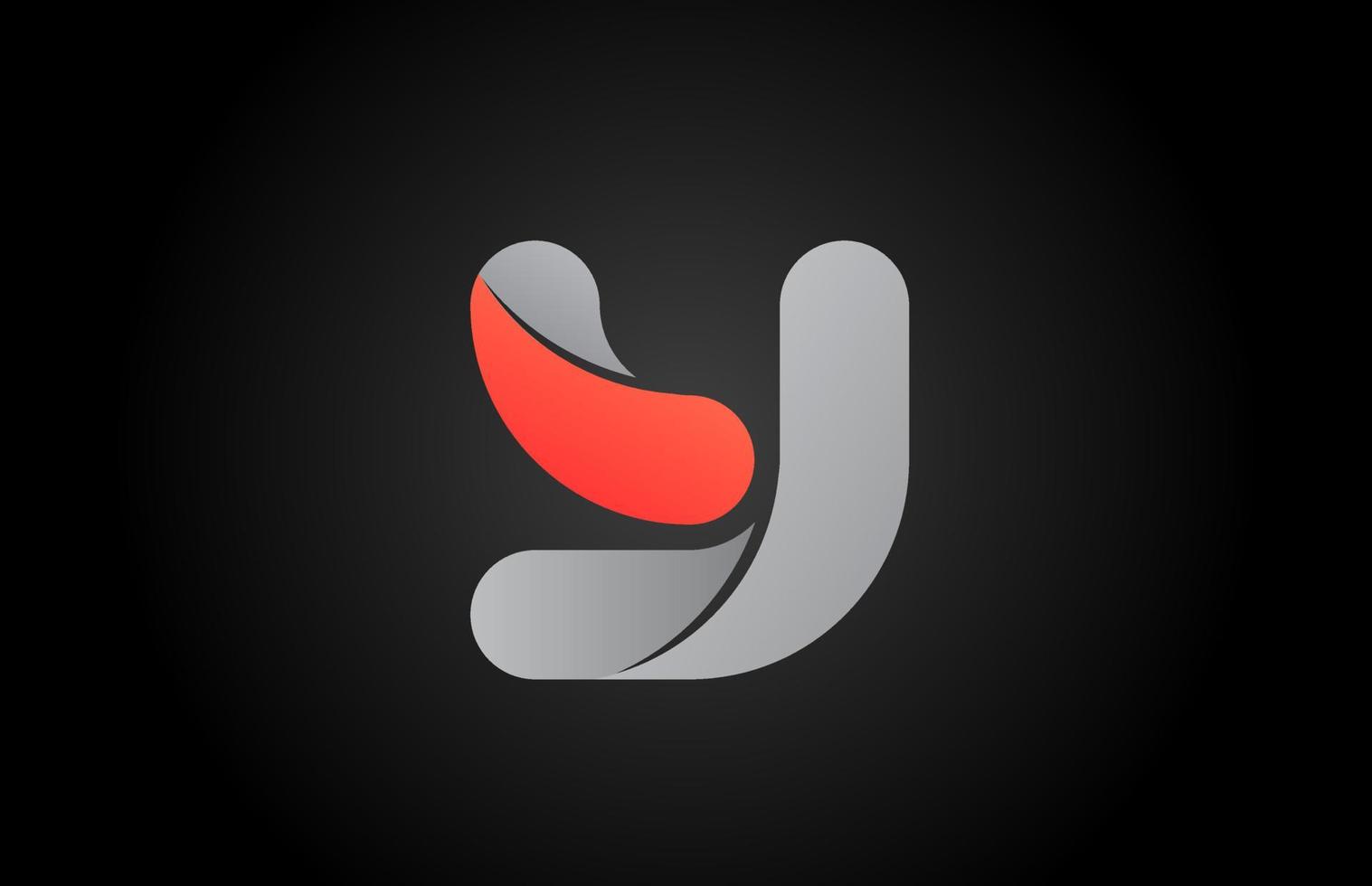 oranje grijs y alfabet brief logo icoon ontwerp met helling kleur. creatief sjabloon voor bedrijf en bedrijf vector