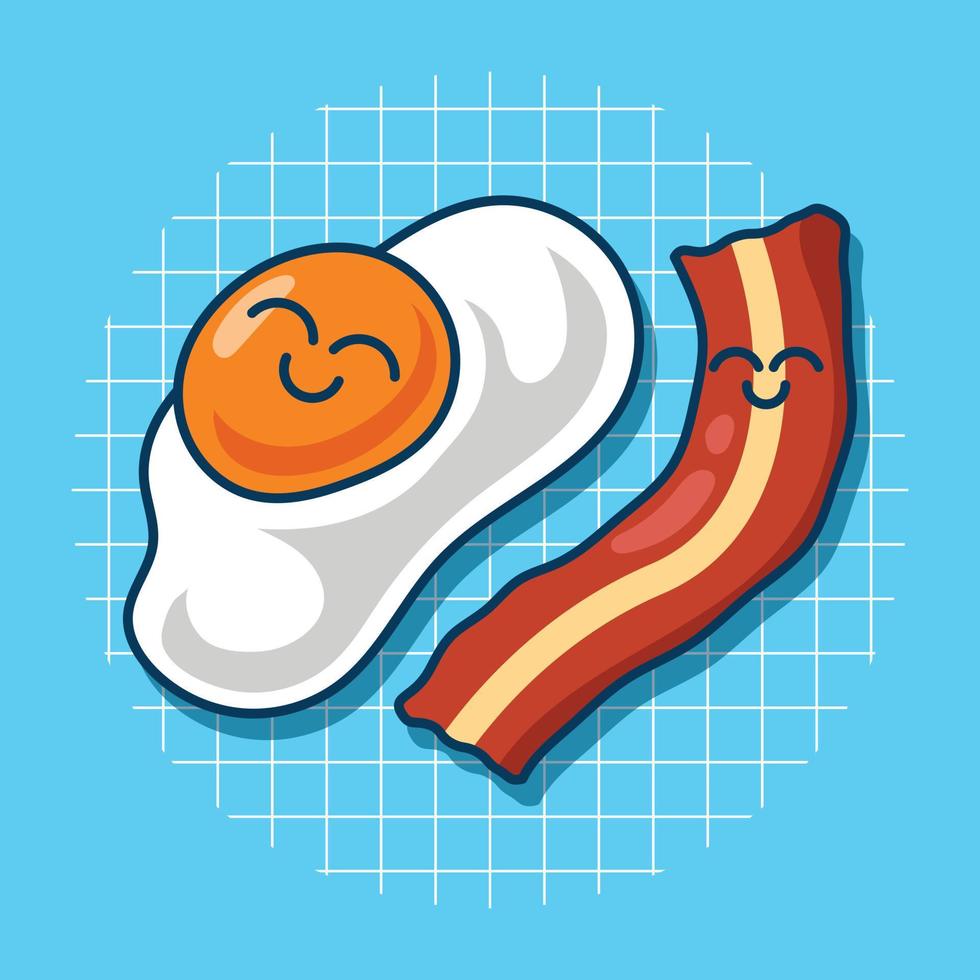 omelet ei vector tekenfilm illustratie. gezond ontbijt.