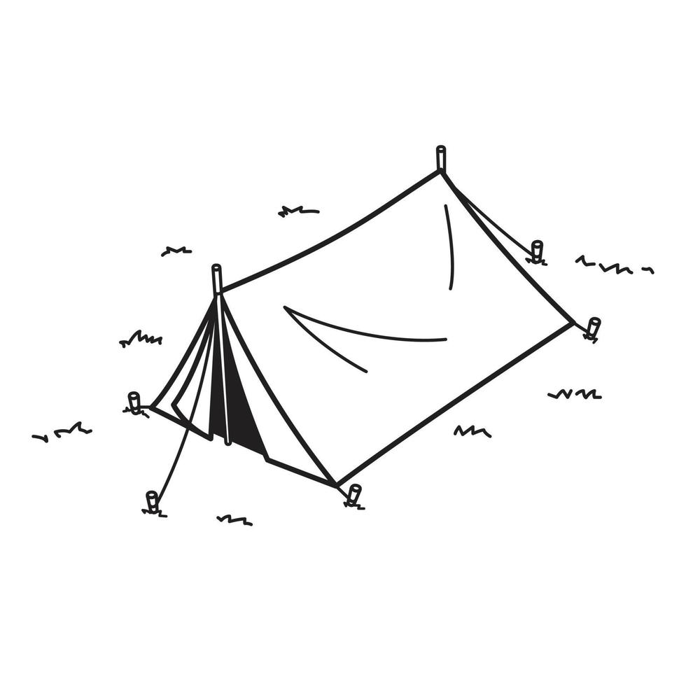camping tent vector logo icoon picknick illustratie tekenfilm