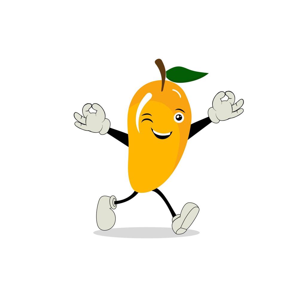 mango karakter ontwerp. kawaii mango tekens vector illustratie van schattig tekenfilm, gebruik hen net zo stickers, patronen, t-shirt ontwerpen, fruit logo, allemaal gedrukt media, tekenfilms, enz