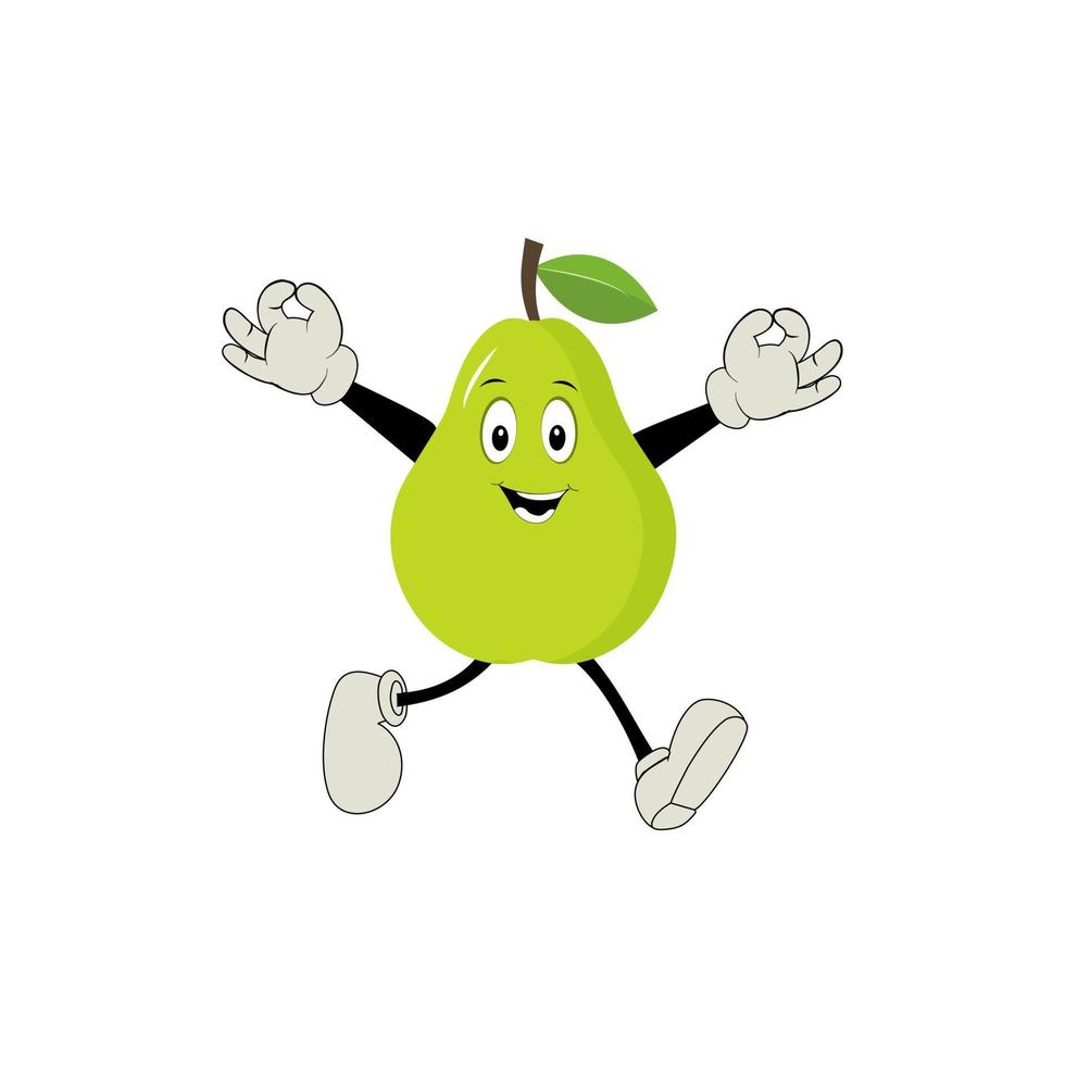 Peer fruit tekenfilm. schattig vector reeks van Peer fruit karakter in verschillend actie emotie. verzameling van Peer tekens in verschillend uitdrukkingen, grappig fruit mascotte.