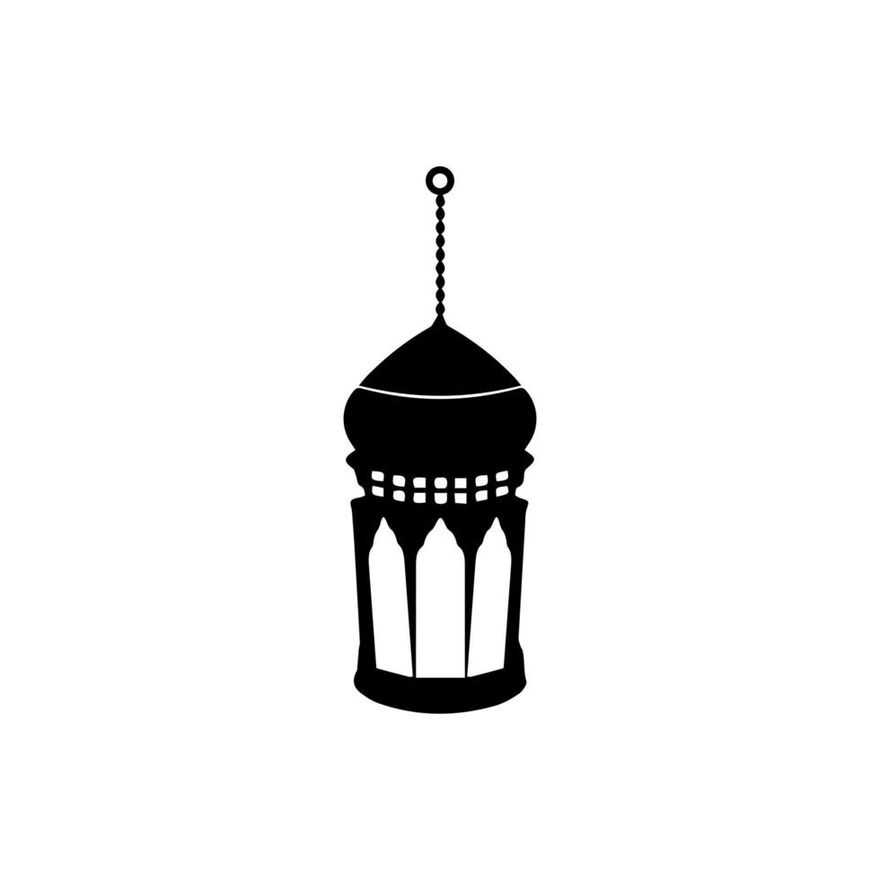 Islamitisch lantaarns illustratie ontwerp, Islamitisch silhouet decoratie sjabloon vector. ornament Islamitisch Ramadan lantaarn symbool. vlak Arabisch icoon zwart en wit, schets vector
