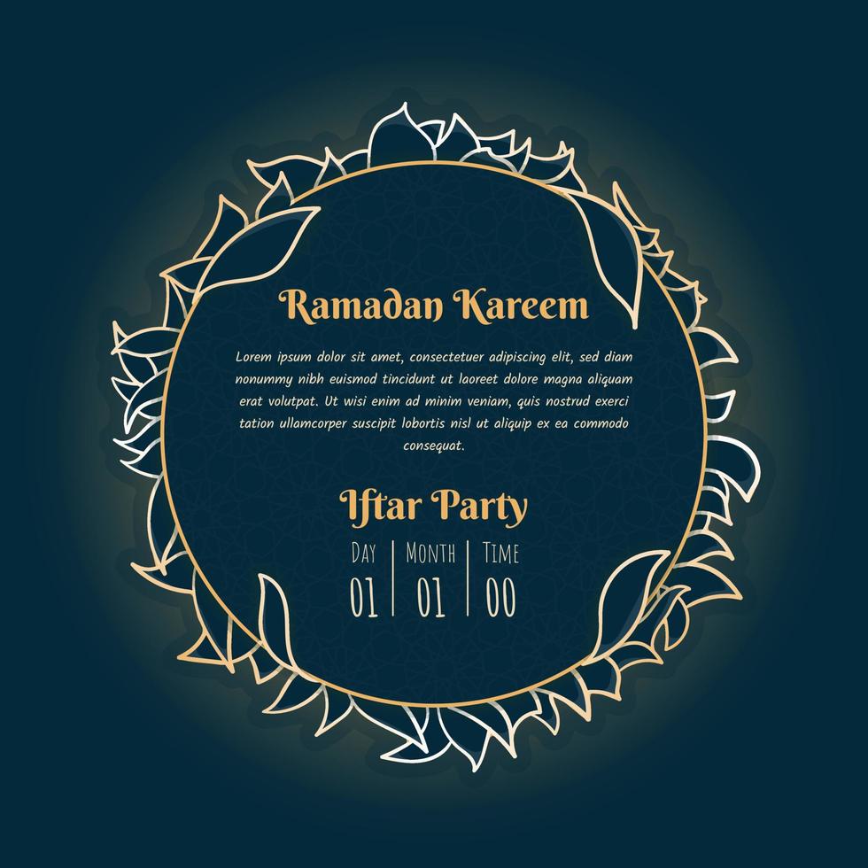 Ramadan kareem of eid mubarak achtergrond sjabloon in lijn kunst ontwerp vector