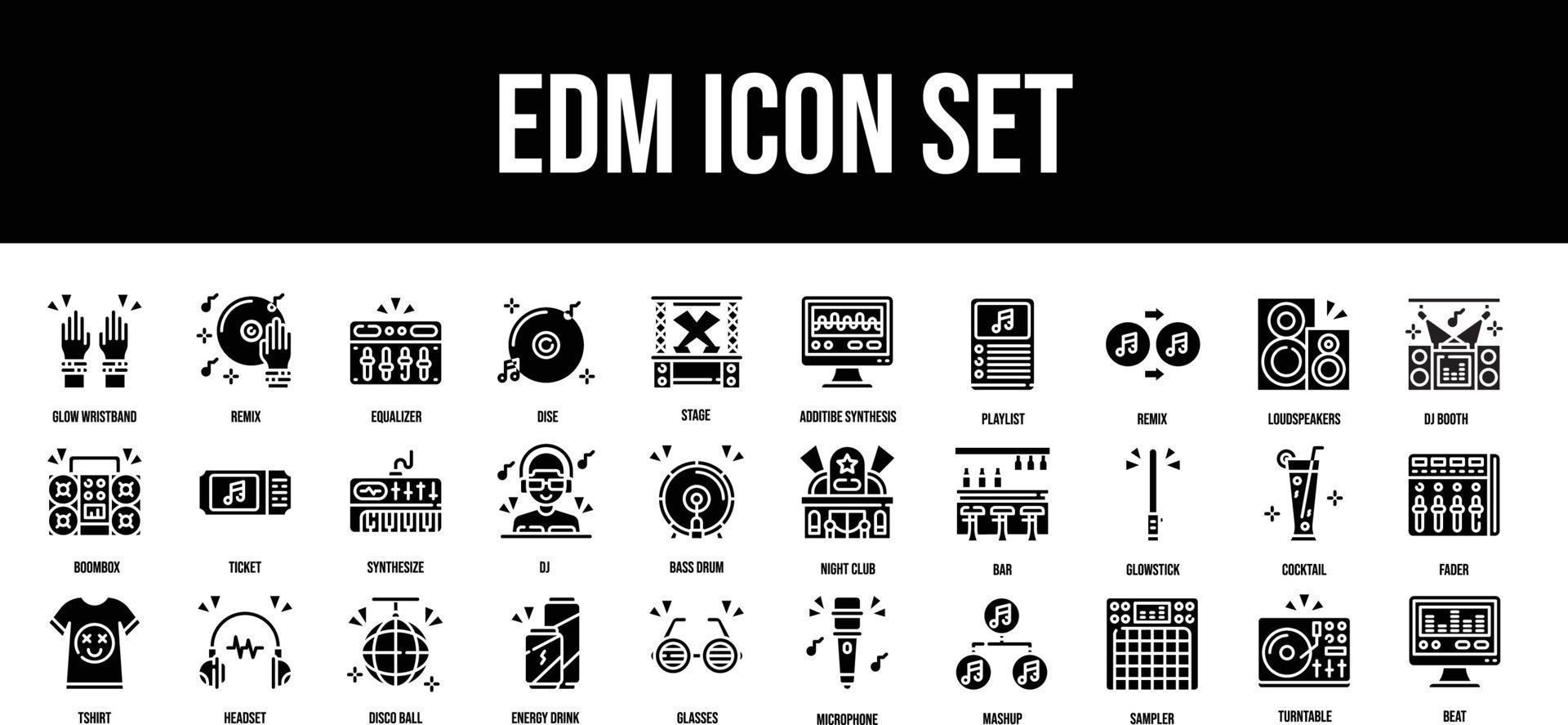 dun lijn pictogrammen perfect pixel edm glyph icoon reeks vector