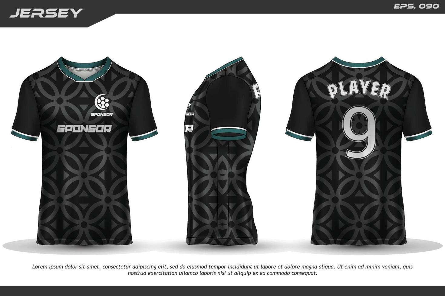 jersey ontwerp sublimatie t-shirt premium geometrisch patroon ongelooflijke vector collectie voor voetbal voetbal racen fietsen gaming motorcross sport