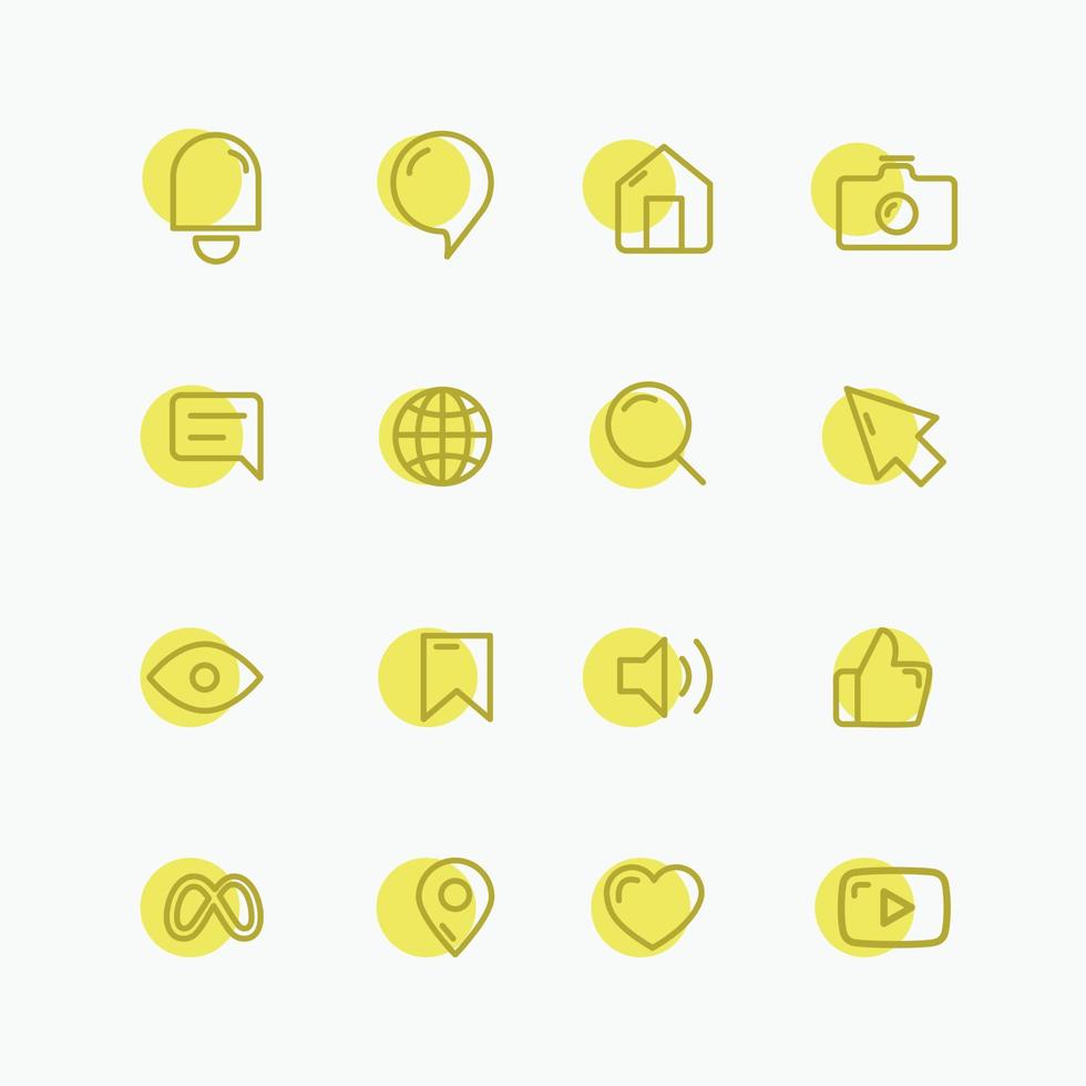reeks vector lijn pictogrammen in vlak ontwerp met elementen voor mobiel concepten en web apps.