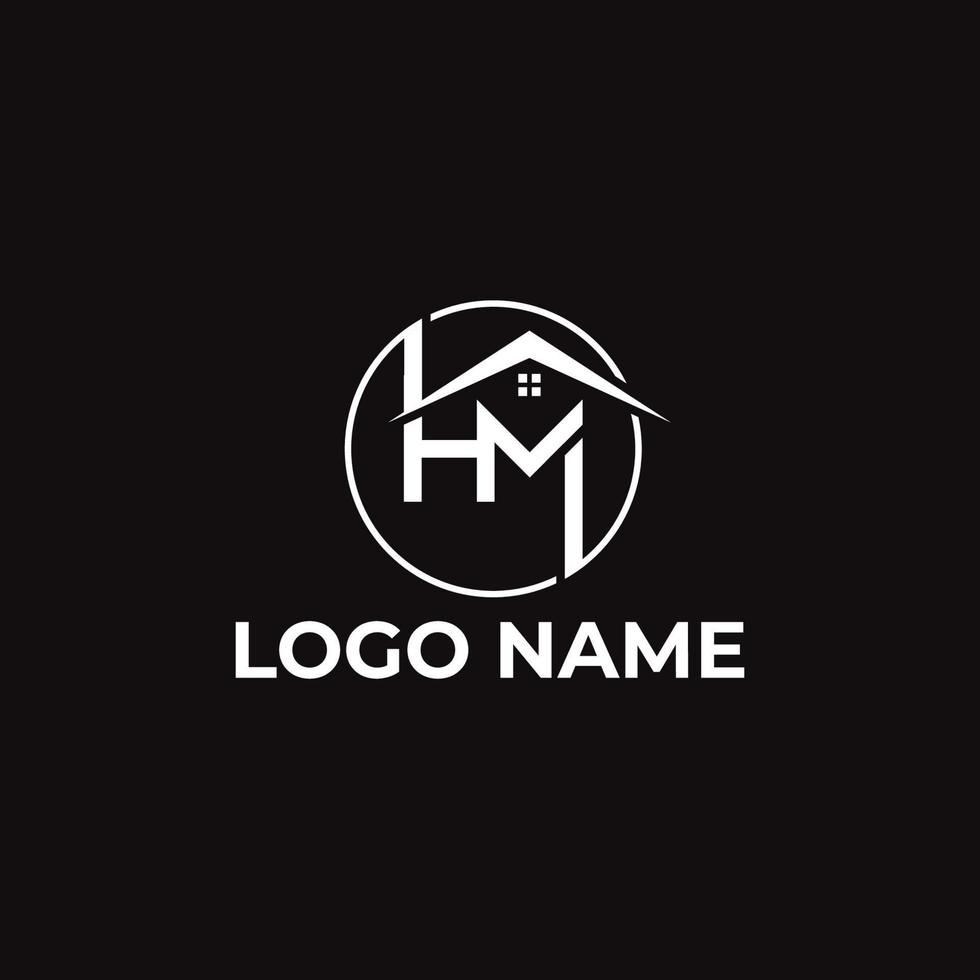 vector brief hm voor echt landgoed logo