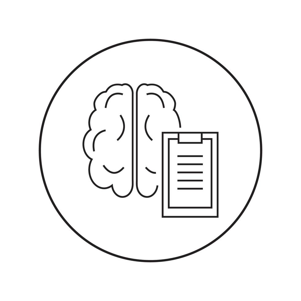 hersenen lineair icoon. geneesmiddel, neurologie vector