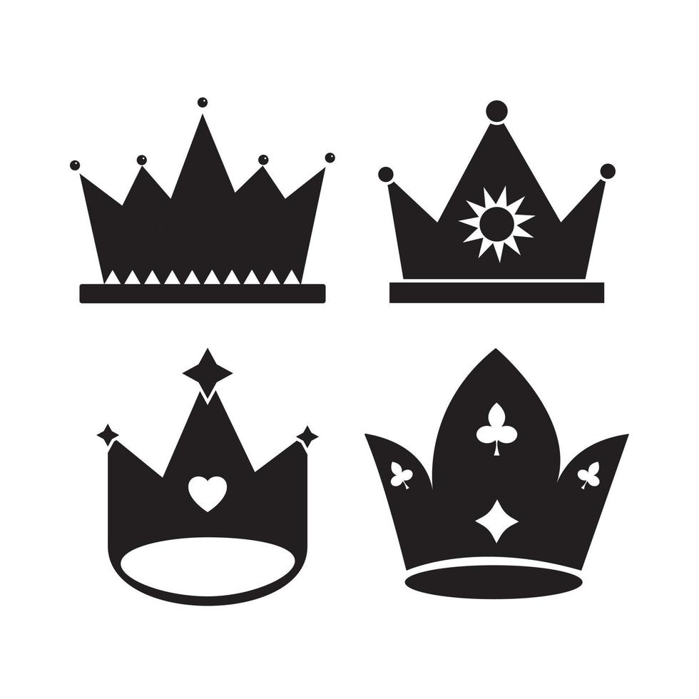 abstract vector reeks van kroon pictogrammen ontwerp sjabloon