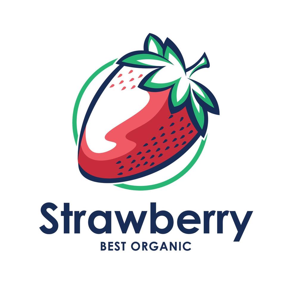 aardbei vector ontwerp, perfect voor groothandel fruit winkel en op te slaan logo ontwerp