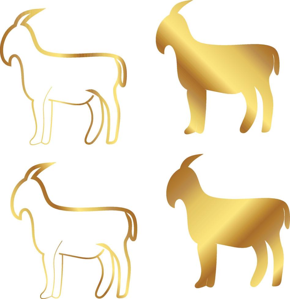 kammen emas en gouden geit vector